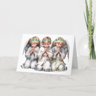 Tre Änglar i Prayer Helgkort