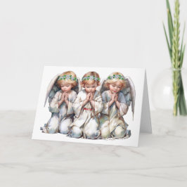 Tre Änglar i Prayer Helgkort