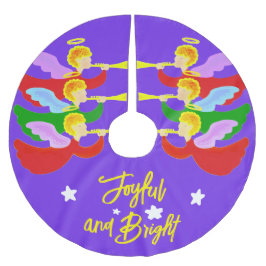 Tre Änglar Julgransmatta Borstad Polyester