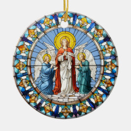 Tre Änglar Julgransprydnad Keramik