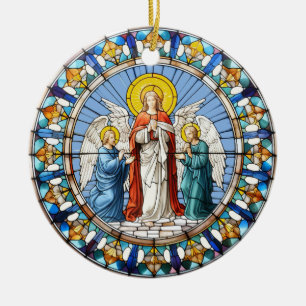 Tre Änglar Julgransprydnad Keramik