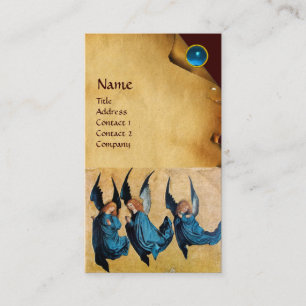 TRE ÄNGLAR MONOGRAM,Parchment Blue Sapphire Visitkort