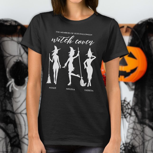 Tre anpassade namn, Witches-Vänskapen Halloween T Shirt (Skapare uppladdad)