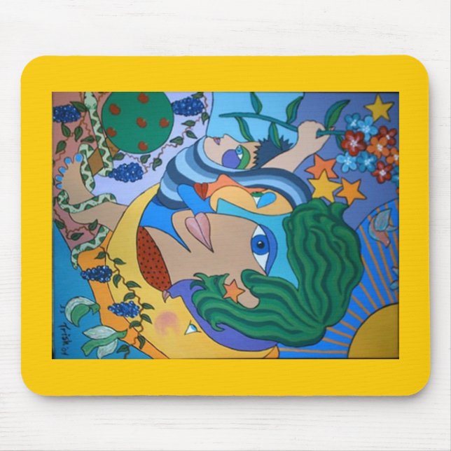 Tre ansikten av kväll musmatta (Framsidan)