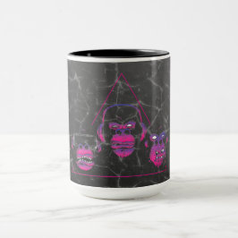 Tre apor Video Gaming Design Mugg