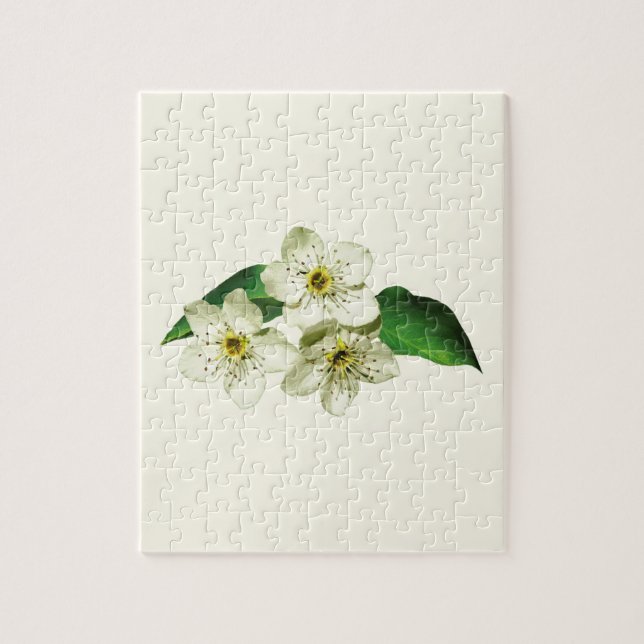 Tre äppelblommor pussel (Vertikal)
