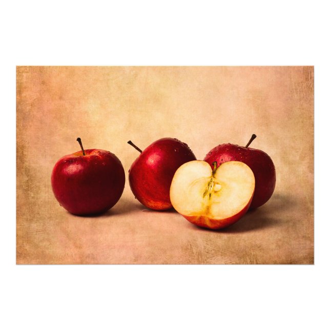 Tre äpplen och en halv fototryck (Framsidan)