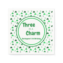 Tre är en charm St patrick's day 3:e födelsedagen