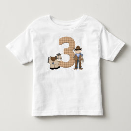 Tre år gammal Cute Cowboy T-shirt