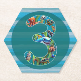 Tre år gammal: Pappra Underlägg Papper