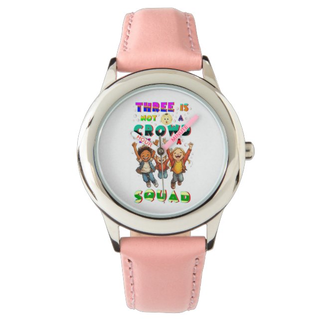 Tre är inte en trängsel Det är ett gäng Armbandsur (Framsida)