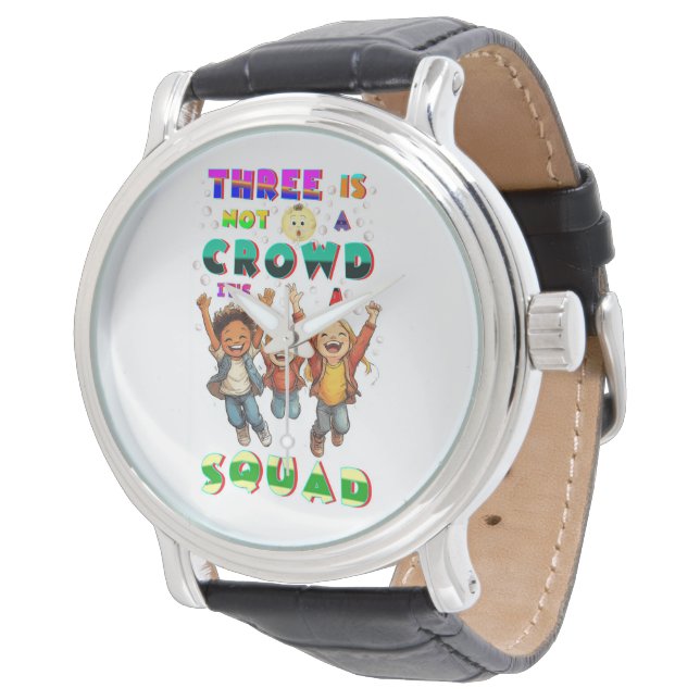 Tre är inte en trängsel Det är ett gäng Armbandsur (Vinklad)