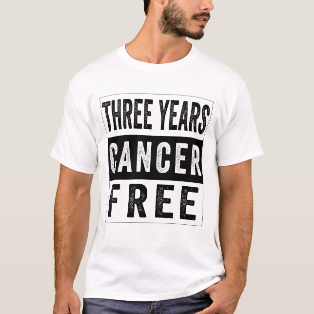 Tre år utan cancer t shirt (Framsida)