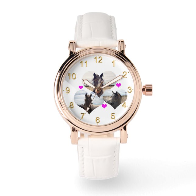 Tre arabiska horshearter. armbandsur (Framsida)