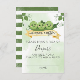 Tre ärtor i en Pod, blöjande omformningskort Inbjudningar