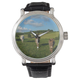 Tre åsnor i ett fält armbandsur