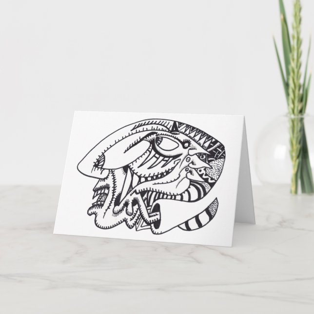 Tre aspekter, bläck teckning kort (Framsida)