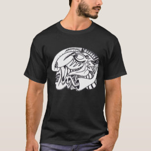 Tre aspekter bläck teckning t shirt