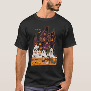 Tre Australian shepherd Hundar Witch Scary Mummy H T Shirt