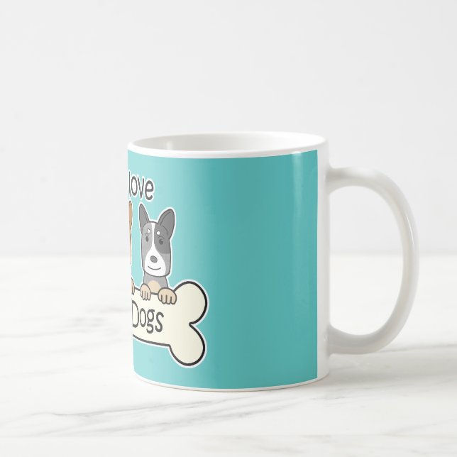 Tre australiernötkreaturhundar kaffemugg (Höger)