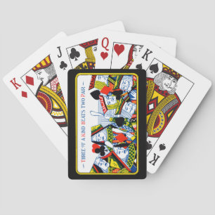 Tre av ett slag spelkort