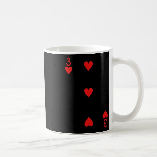 Tre av hjärns häckar med uppspelningskort kaffemugg (Höger)
