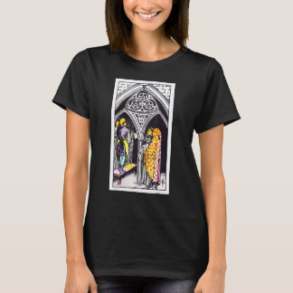 Tre av Mynt eller pentakler Vintage Tarot Rider W T Shirt