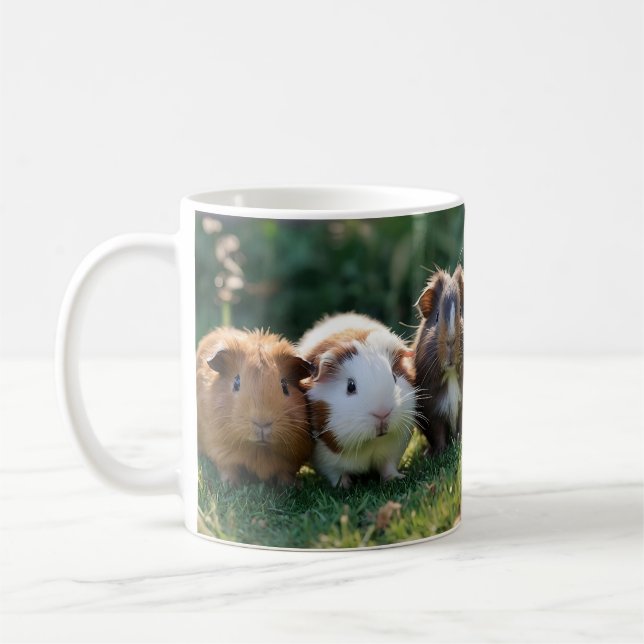 Tre Baby Guinea Grisar, Kaffemugg (Vänster)