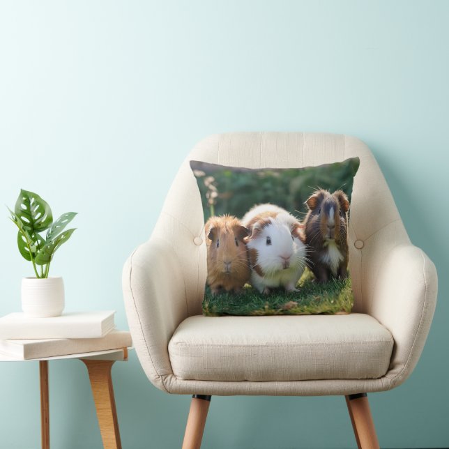 Tre Baby Guinea Grisar, Kudde (Stol)
