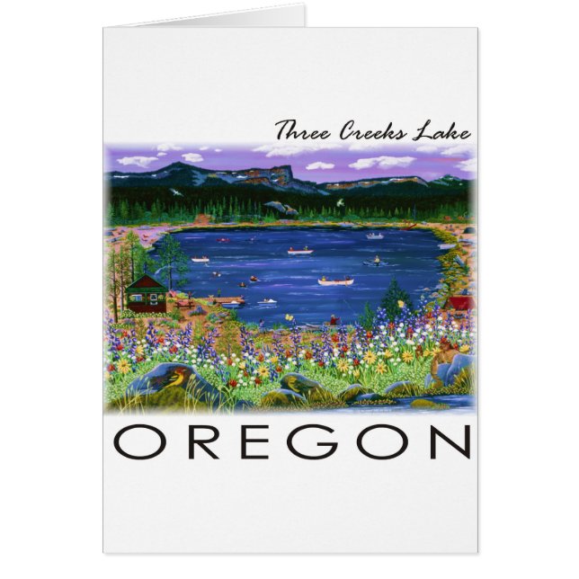 Tre Bäck Sjö Hälsningskort (Framsidan)