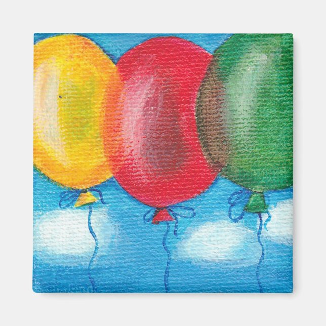 Tre ballonger magnet (Framsidan)