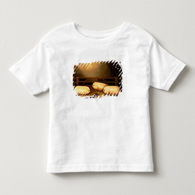 Tre bända grisar utanför en Sty Tee Shirt (Framsida)