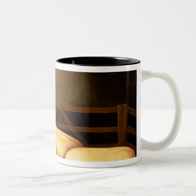 Tre bända grisar utanför en Sty Två-Tonad Mugg (Höger)