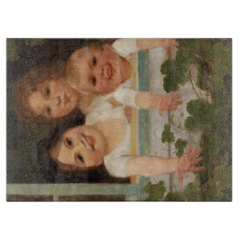 Tre barn i fönstret