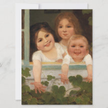 Tre barn i fönstret