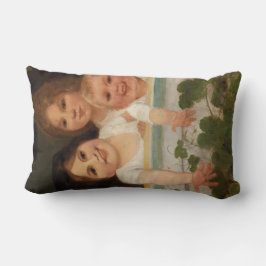 Tre barn i fönstret lumbarkudde