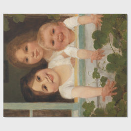 Tre barn i fönstret presentpapper