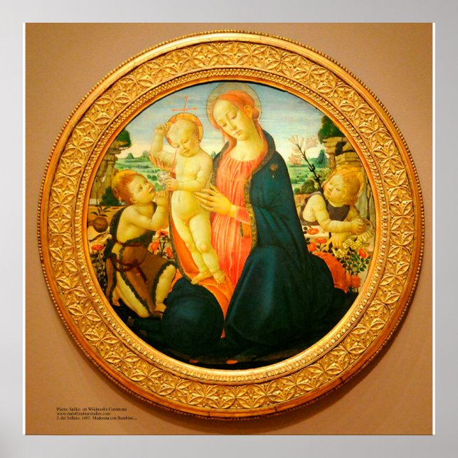 Tre barn i helig av Sellaio Poster (Framsidan)