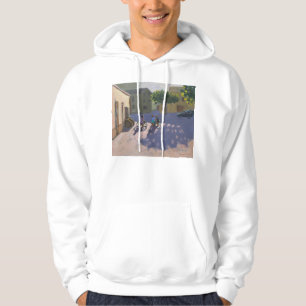 Tre barn med cyklar Spanien Sweatshirt Med Luva