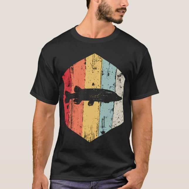Tre bas månads retro blixtgrafik t shirt (Framsida)
