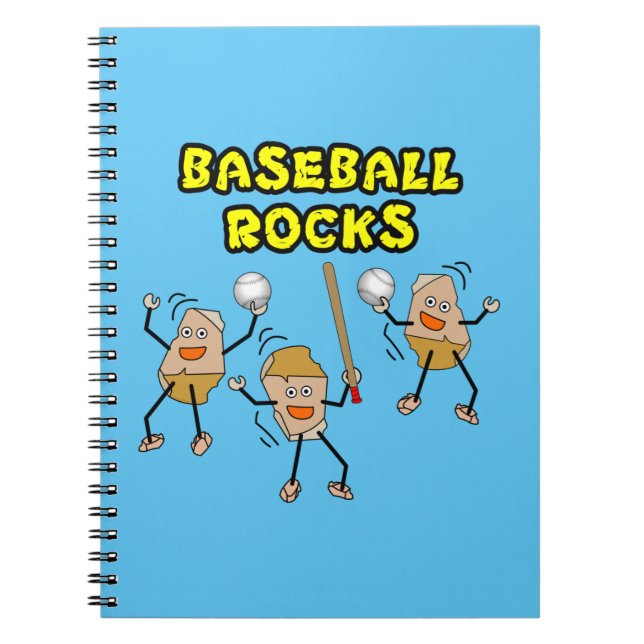 Tre Baseball Sten Anteckningsbok (Framsidan)