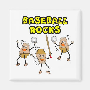 Tre Baseball Sten Magnet