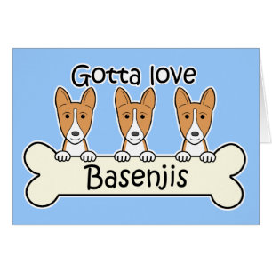 Tre Basenjis Hälsningskort