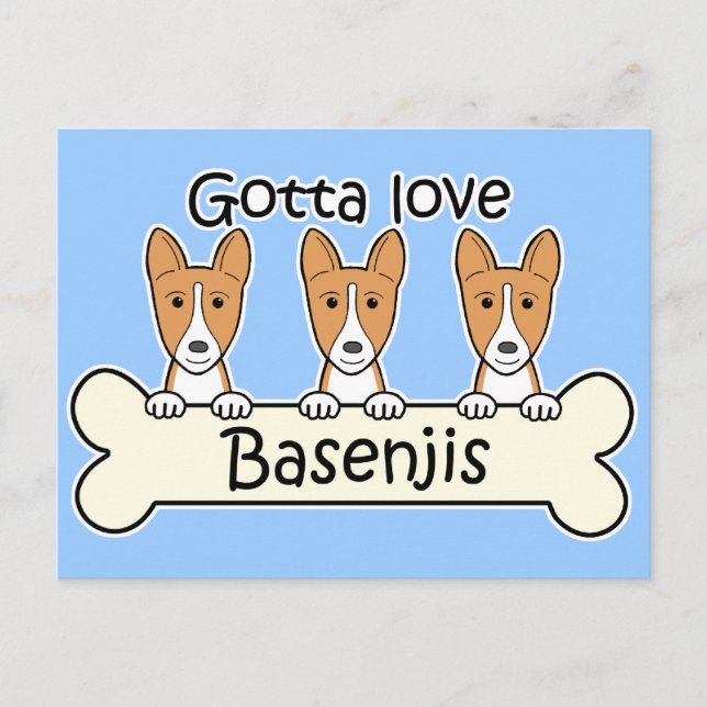 Tre Basenjis Vykort (Framsida)