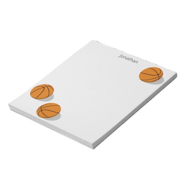 Tre baskbollar flickor personlig sport anteckningsblock (Roterad)