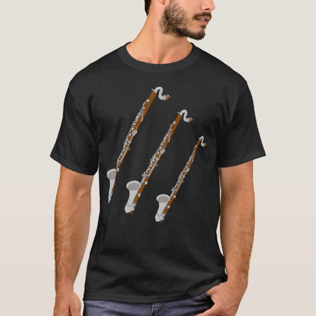 Tre Bass Clarinets T Shirt (Framsida)