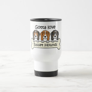 Tre Bassethundar Resemugg