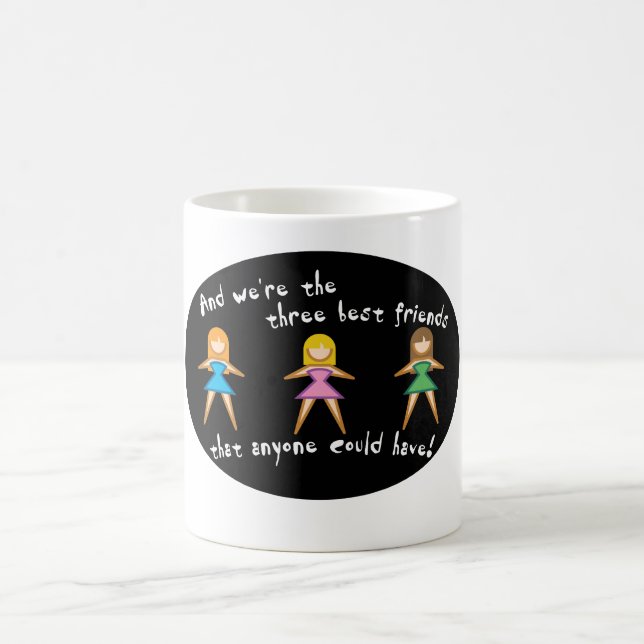 Tre bästa vänmuggar magisk mugg (Center)