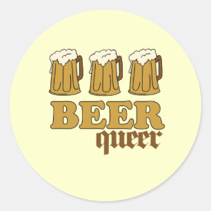 Tre Beer Queer Runt Klistermärke