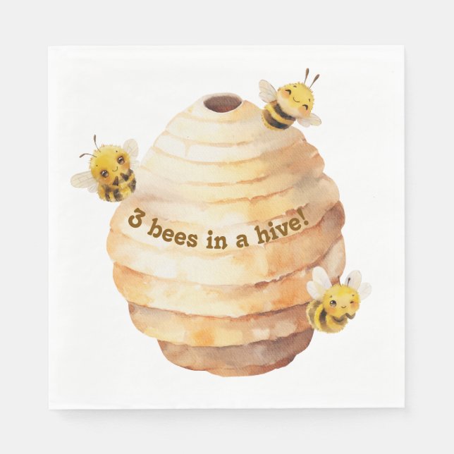 Tre Bees Napkins Pappersservett (Framsidan)